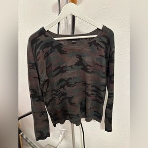 Sanctuary Crewneck Camo Sweater